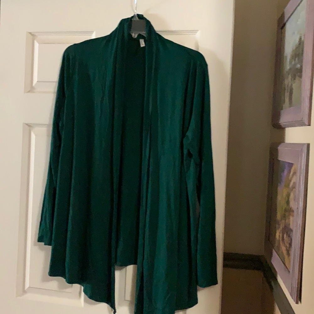 Thin Dark Green Cardigan. New 3XL